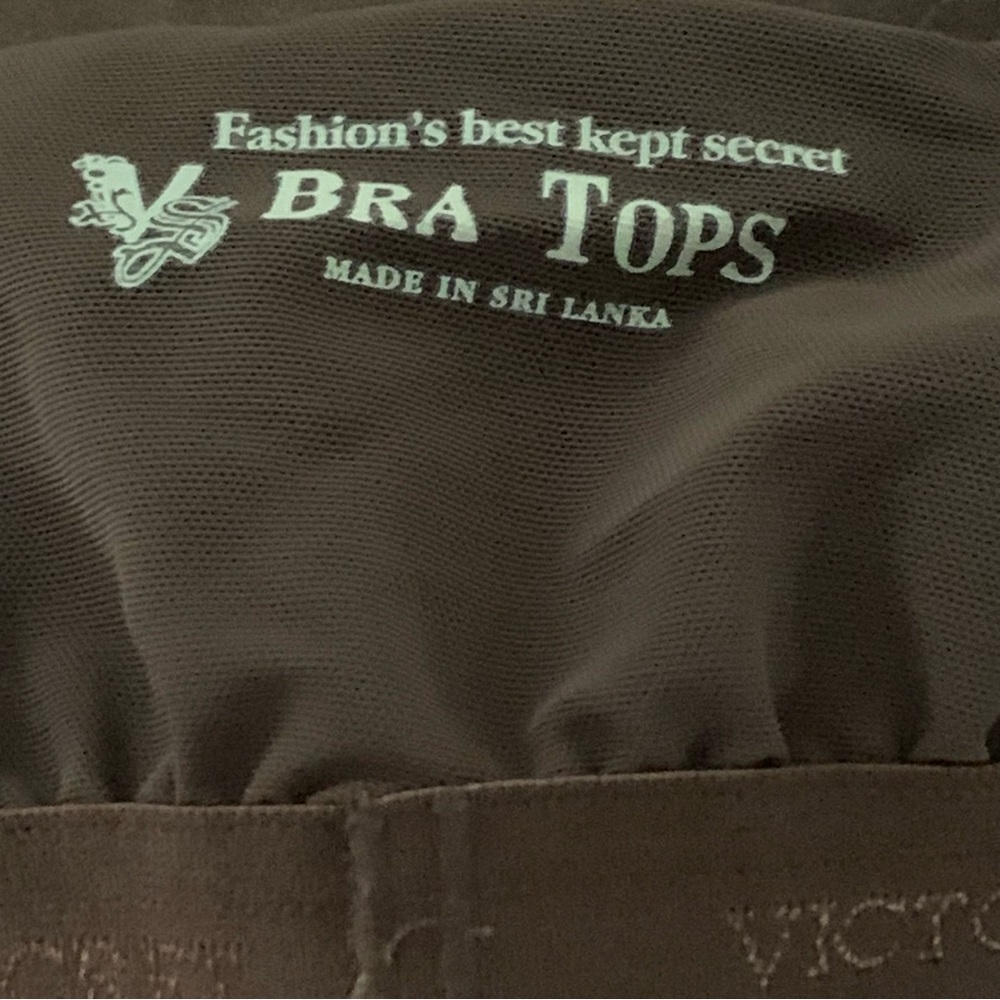 Women’s S VICTORIA’S SECRET BRA TOPS Brown Strapless Sundress Pintucks & Pockets - Picture 11 of 14
